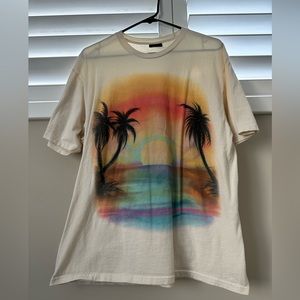 Stussy Sunset Beige T Shirt size L